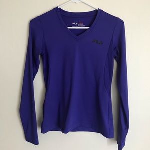 Fila workout spandex long sleeve top